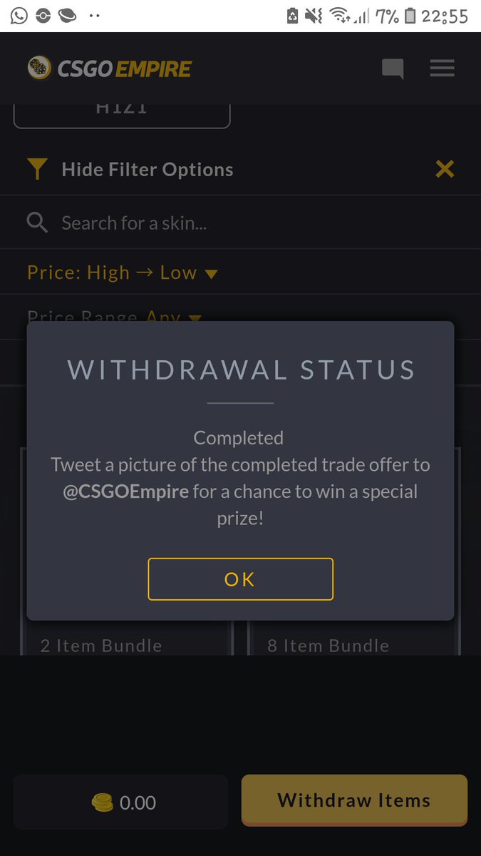 TheLuky05's tweet photo. Free daily 0.02 cents to this thank you @CSGOEmpire https://t.co/67RJWJXMtH