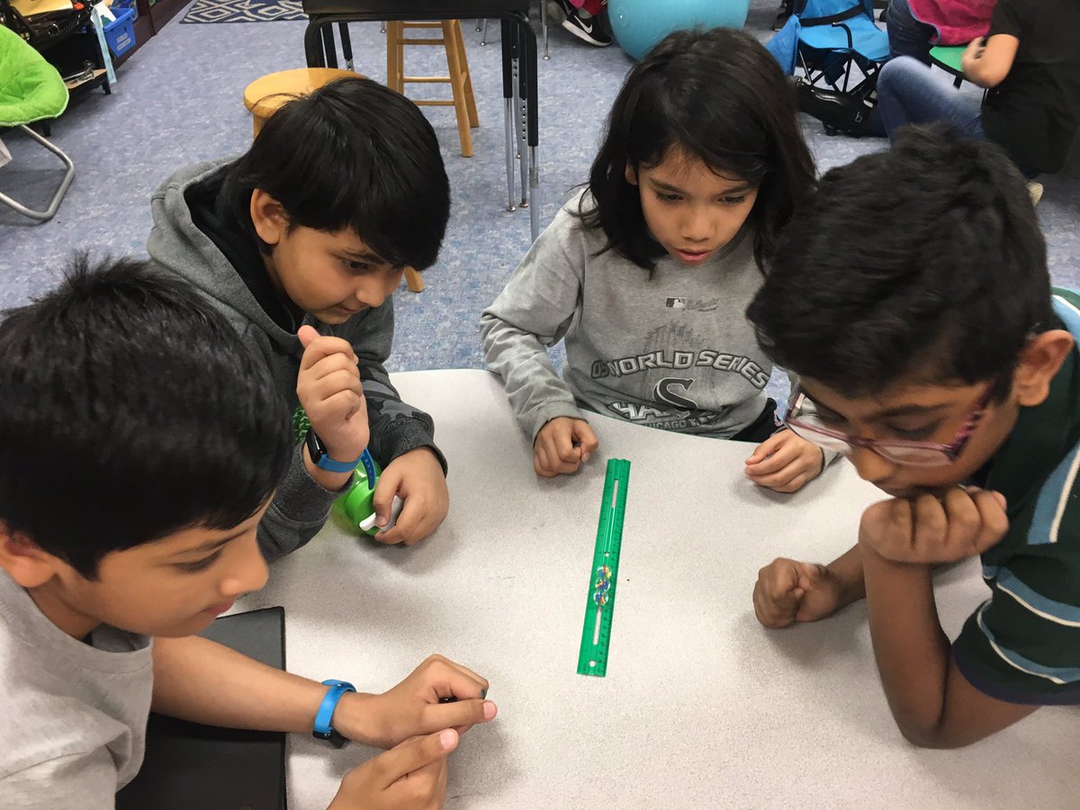MsKuhlmann's tweet photo. Just loved the looks of shock and excitement on every face during today's collision investigations! We are quickly becoming energy experts! @STEMscopes #StevieStar #63Impact https://t.co/KfIX2mZEf5