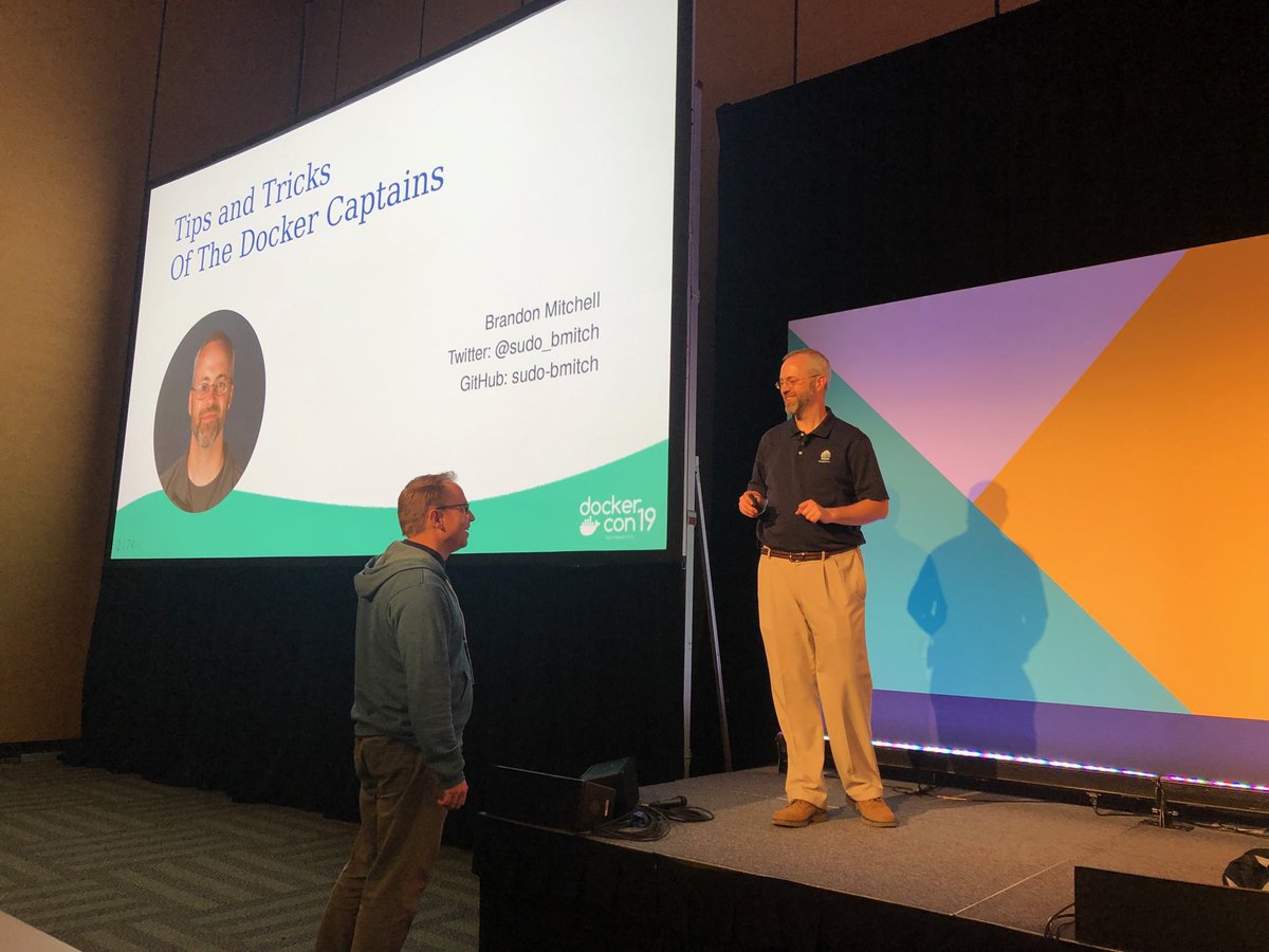 tchung02's tweet image. Tips and Tricks of the Docker Captains!  #DockerCon2019 ⁦@sudo_bmitch⁩ ⁦@boxboat⁩