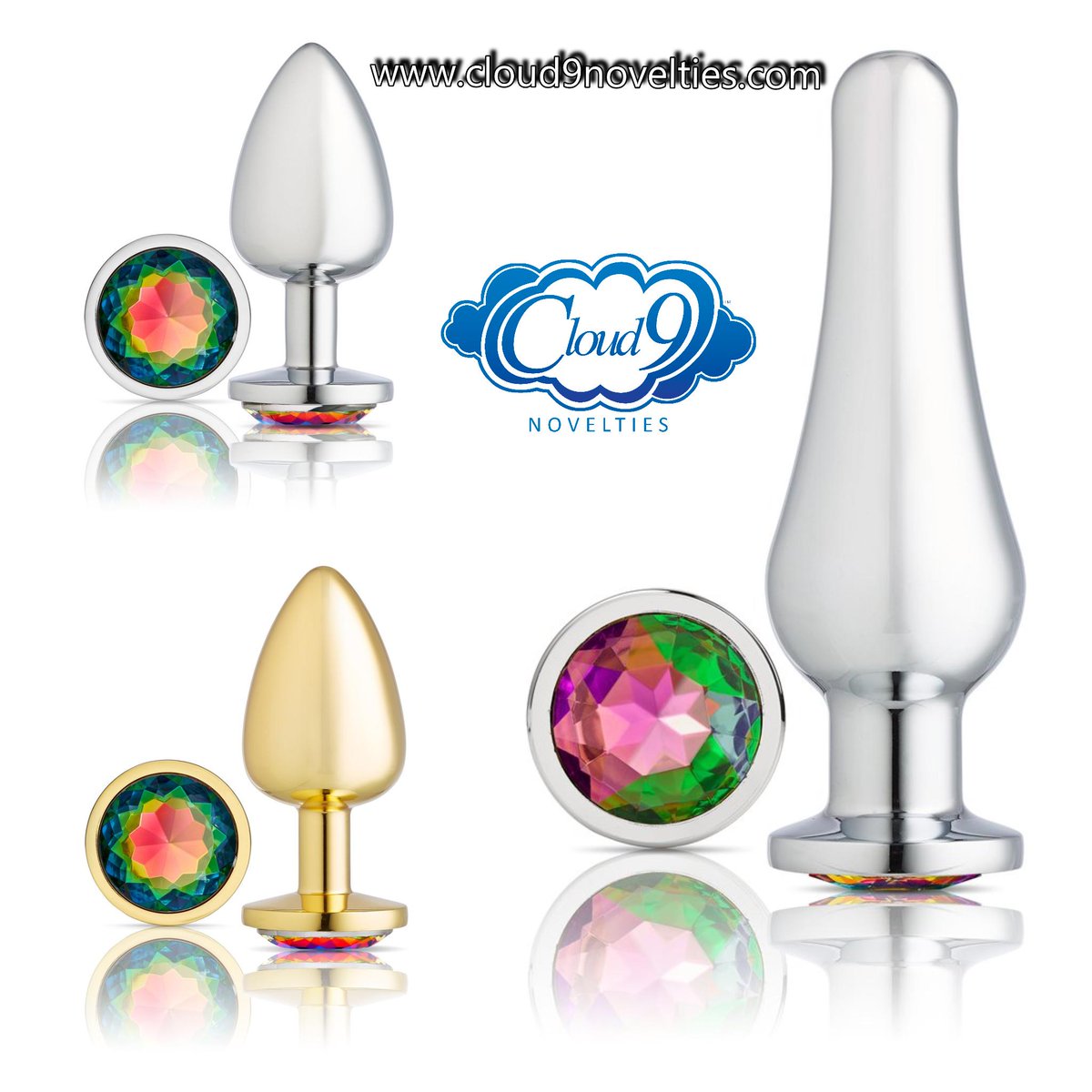 This Cloud 9 Novelties GEM anal plugs are both visually stunning and ideal for stimulating anal play. #sparkling #jewel #makes #playtime #fundafun cloud9novelties.com/search?q=GEMS+