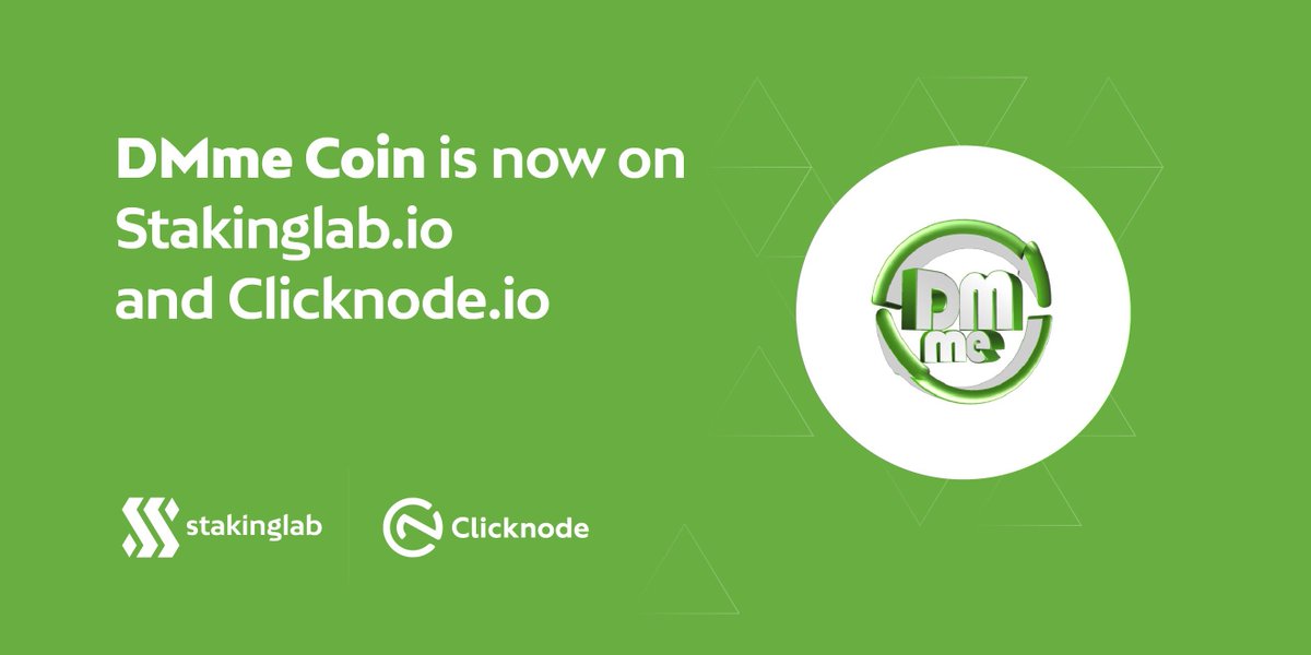 BuMa_BTC's tweet image. NEW one arrived!
We’d like to welcome the next great project: @DMmecoin on our platforms stakinglab.io &amp;amp; clicknode.io
Join our #SharedMasternode Node: stakinglab.io/pools/2006
 „NEXT GENERATION OF MESSAGING“
#cryptonews #passiveincome #betterstakingtogether