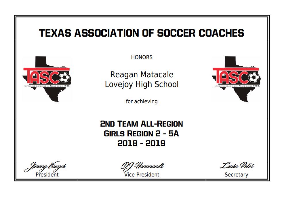 Congratulations to <a href="/reaganmatacale/">magical</a> (TASCO 2nd Team All-Region) and <a href="/ChesterTatum/">tatum chester</a> (TASCO Honorable Mention All-State)!! Well done girls!! Both of these girls are coming back for more next year!!