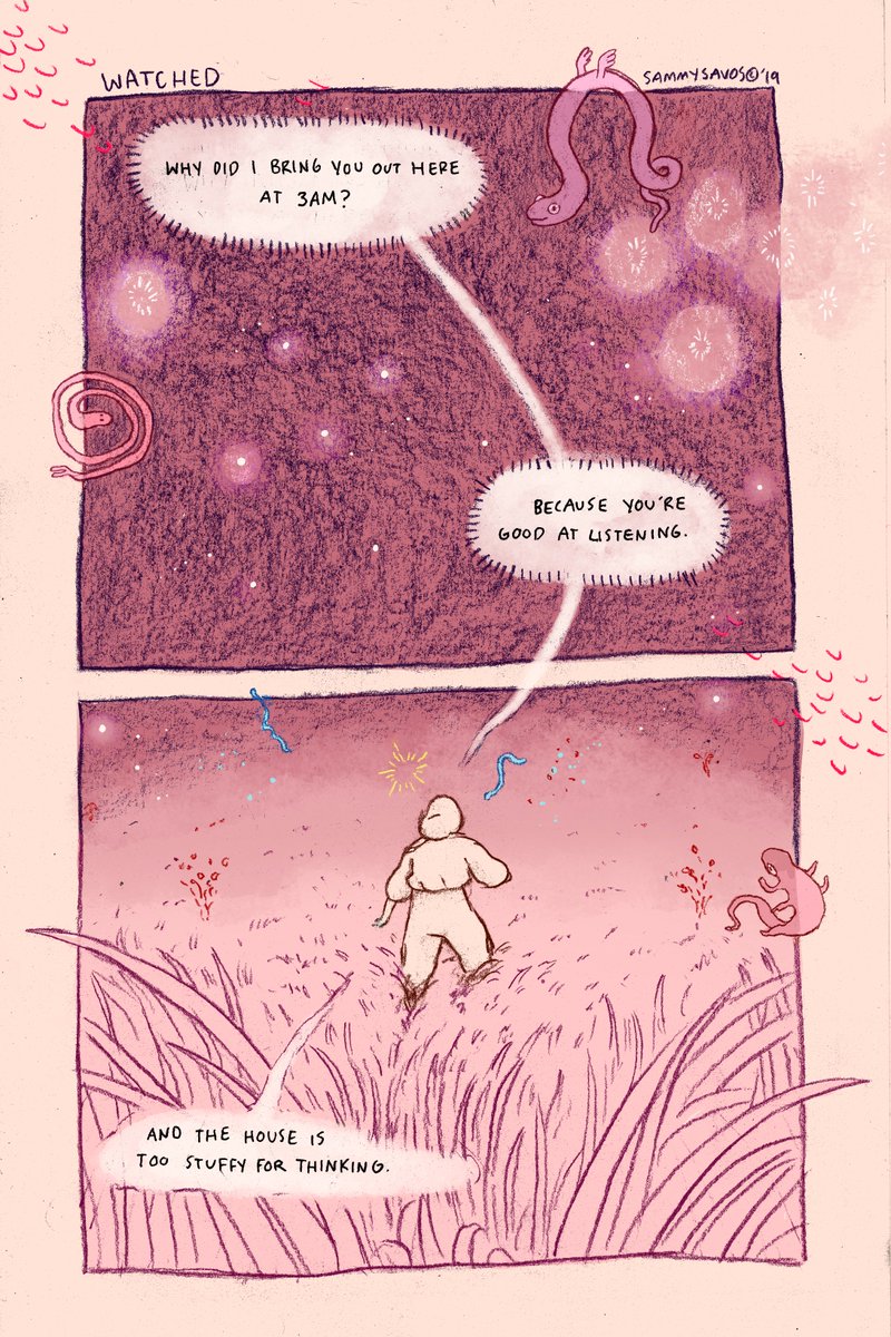 hi, i'm sammy! i'm an illustrator and writer most interested in storytelling, whether it be through storyboarding or comics! #jewishartists

? sfsavos@gmail.com
? https://t.co/ZOiHIVvlwP 