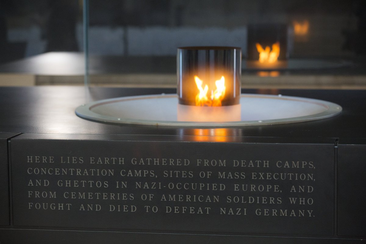 The eternal flame in the Hall of Remembrance at the US Holocaust Memorial Museum. Courtesy of US Holocaust Memorial Museum