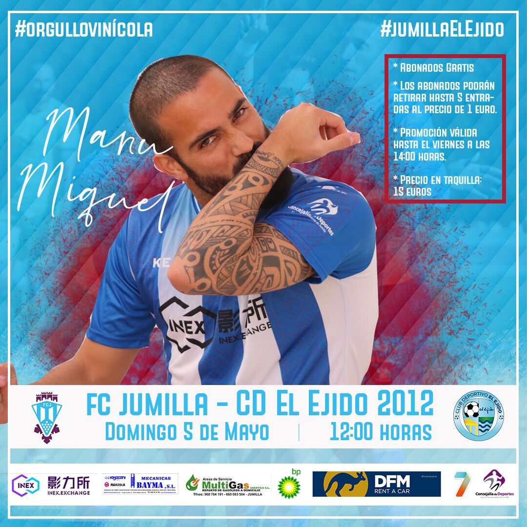 FCJumilla's tweet photo. CLUB | Una ciudad, un equipo, un objetivo.   

☑️ Los abonados podrán retirar hasta 5⃣ entradas al coste de 1⃣ euro. 

☑️ Hasta el viernes a las 14:00 en las oficinas del Club y Centro Sociocultural Roque Baños.

#OrgulloVinícola ⚔️⚪️🔵  

➡️ https://t.co/60sy5OnHqf https://t.co/RhSUnZbnXl