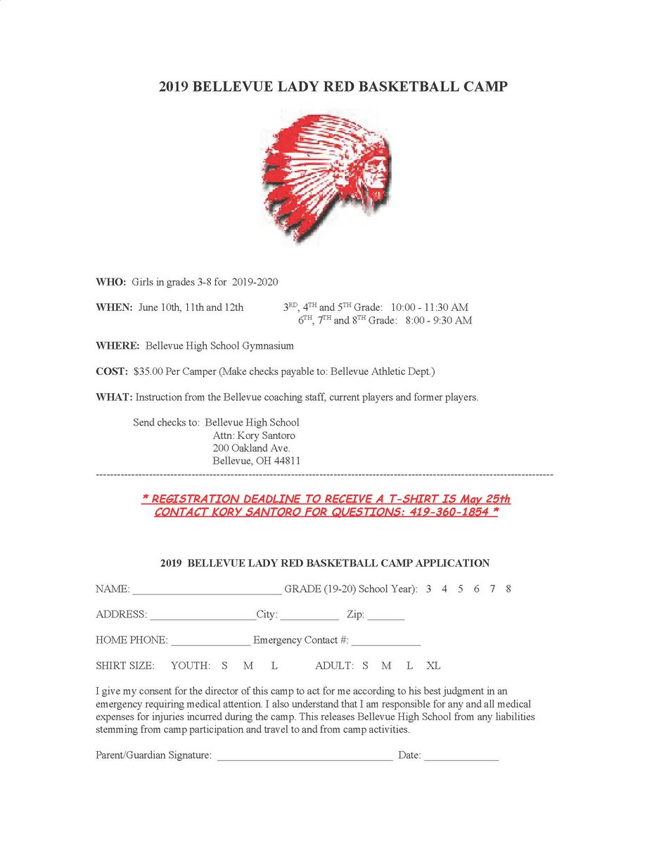BMSRedmen's tweet photo. Bellevue camp dates are starting to come out.  Mark your calendars #FutureRedmen https://t.co/mBzpdocmm1