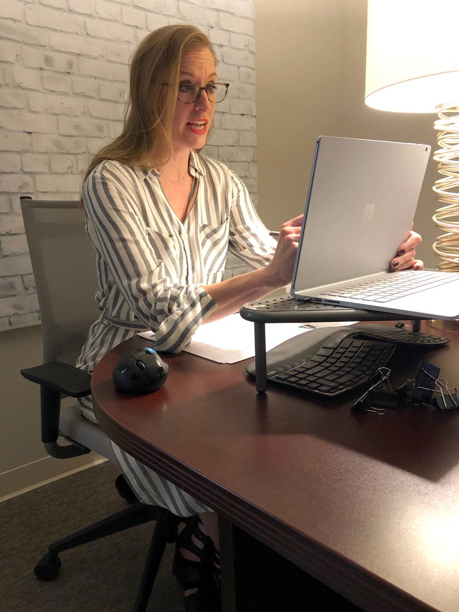 ComplianceDash's tweet photo. Thanks to the 449 of you who joined us yesterday for April's Compliance Classroom lesson! Ever wonder what our classroom looks like behind the scenes? Here's Professor Olivia hard at work during the webinar! https://t.co/5BFXCNU1Qb
