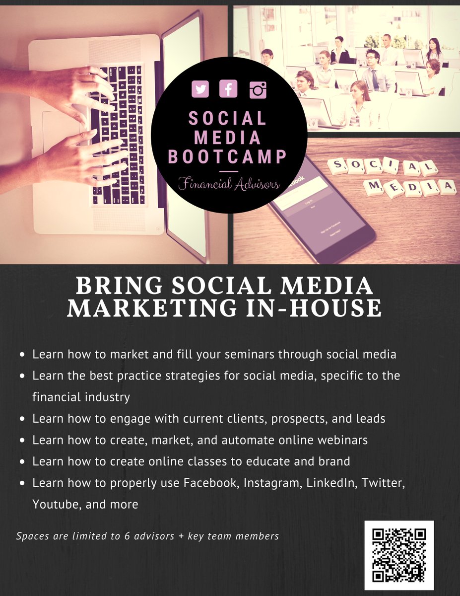 AdvisorPlatform's tweet image. Ready to dominate social media? Join us at our upcoming social media boot camp in our Orlando office. Limited space available!

#Marketing #SocialMedia #SocialMediaMarketing #DigitalMarketing #BootCamp #Orlando