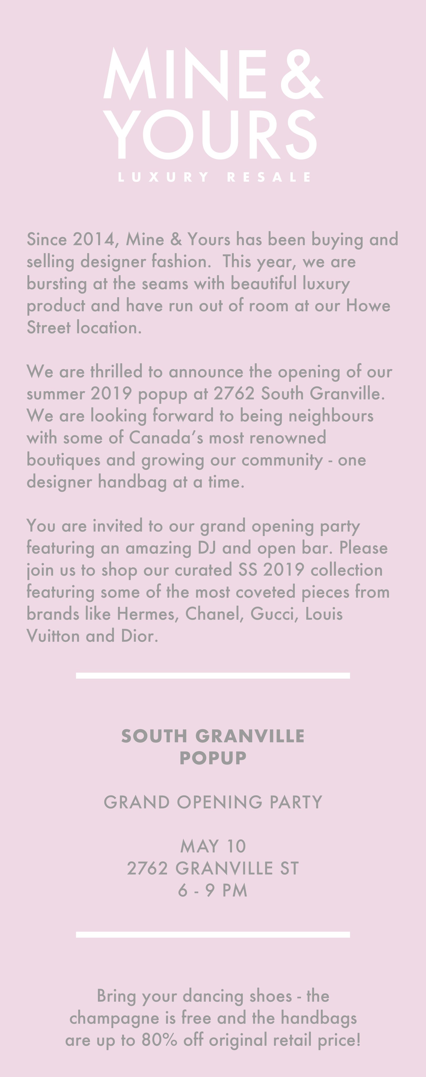 Luxury Fashion Resale and Designer Consignment Store to Open South  Granville Pop-Up - My VanCity