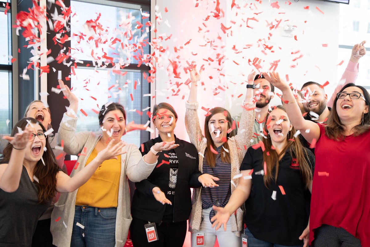 RedHatJobs's tweet image. How are you and your office celebrating the #OpenBrandProject? 
Make sure you tag us as you spot the new logo around your office! #LifeatRedHat