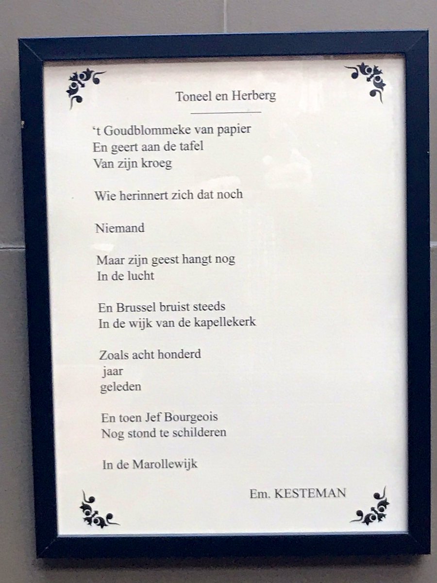chrisbuijink's tweet photo. Mooi: terug in @Goudgeblomd #Brussel + gedicht van Emile Kesteman (1922-2011); leraar Frans op m’n middelbare school van ooit @KAEtterbeek. https://t.co/hBqXosHPXz