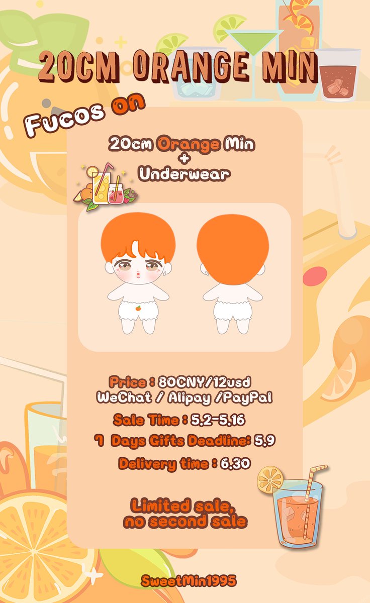 SweetMin1995's tweet photo. #BTSDolls 
🍊『PLZ RT』🍊
Limited sale ! 
Samples will come out next week ! 
Overseas Group Please DM ! https://t.co/U67vJ8FfV2