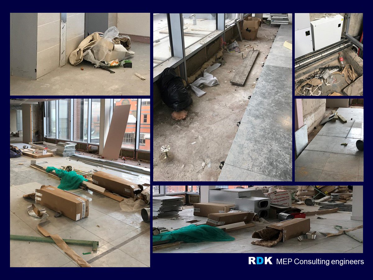 RDKMEP's tweet photo. They say "never judge a book by the cover", however in this case I will. Untidy work spaces say so much about the main contractor and his subcontractors. 

#healthandsafety #Wellbeing #Construction #architecture #commercialproperty https://t.co/yEuLthk3OS