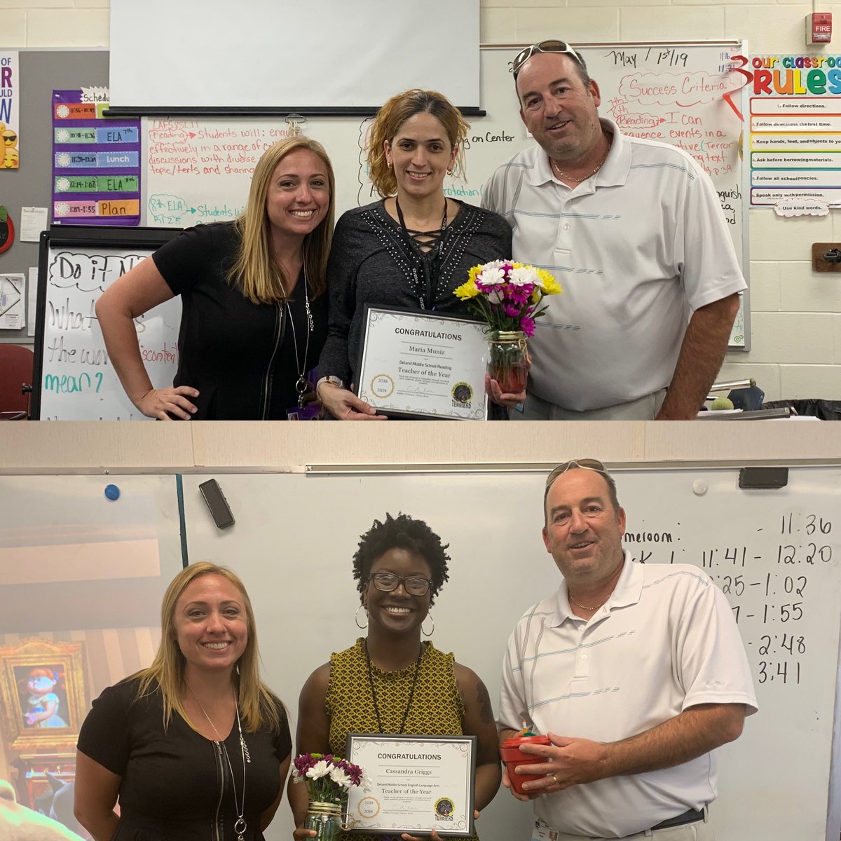 Nicole Perrino (@mrs_perrino) on Twitter photo Congratulations to our ELA and Reading Teachers of the Year <a href="/DeLandMiddle/">DeLand Middle Terriers</a>! Your students are lucky to have you and our school is beyond fortunate to have such extraordinary educators on our team! You inspire me everyday Mrs. Griggs and Mrs. Muniz ๐พ @GriggleAlert <a href="/BolesMonty/">Monty Boles</a> Congratulations to our ELA and Reading Teachers of the Year <a href="/DeLandMiddle/">DeLand Middle Terriers</a>! Your students are lucky to have you and our school is beyond fortunate to have such extraordinary educators on our team! You inspire me everyday Mrs. Griggs and Mrs. Muniz ๐พ @GriggleAlert <a href="/BolesMonty/">Monty Boles</a>
