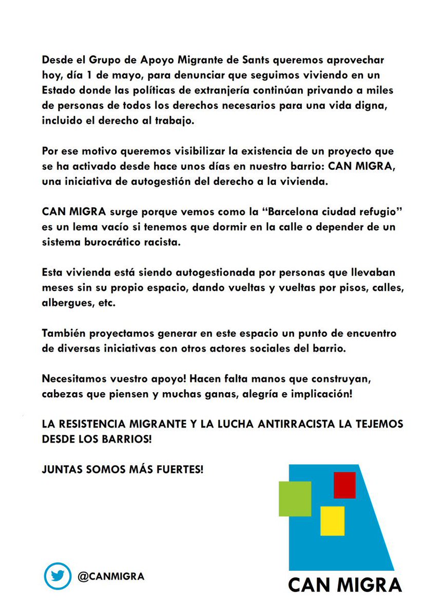 TeixintXarxa's tweet photo. Estamos en @canmigra https://t.co/pFo2obW9xd