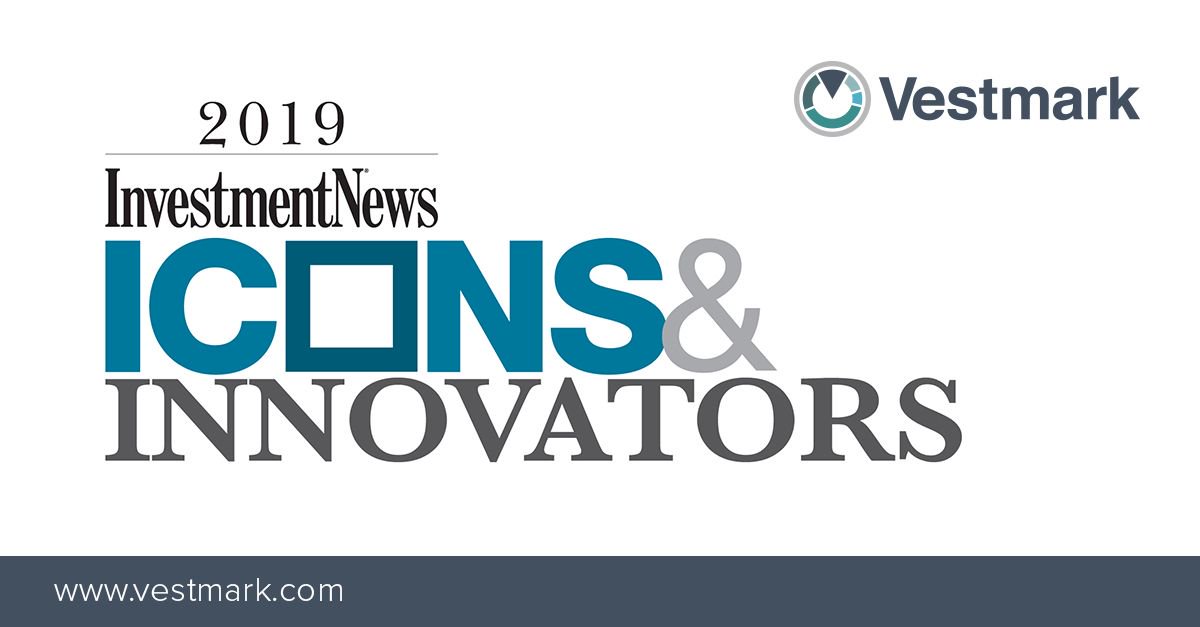 Vestmark's tweet photo. We are excited to announce that #Vestmark has been selected as a finalist for the 2019 #investmentNews Innovation Award! #Innovator #IconsAndInnovators #TopThreeContender #FinTech #FinancialAdvice https://t.co/0FwLUZZRM3