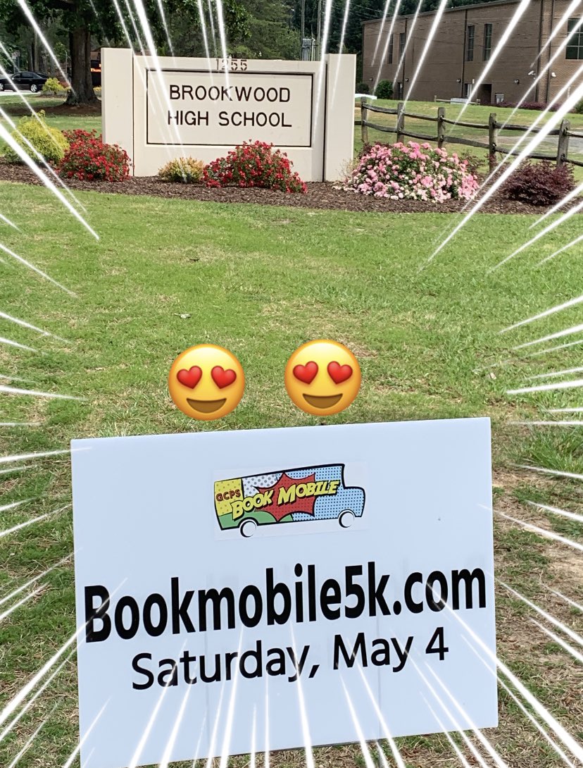 It’s not too late to sign up for the @gcpslibraries 5K this Saturday! Go to the website on the photo below and #bookitforthebus #run5k #gcpsbookmobile