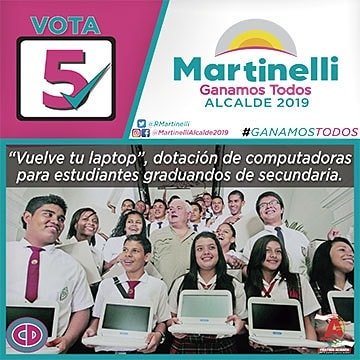 JoseLoz36551704's tweet photo. @HJSANTOSRUDAS @ChelloAlcalde @rmartinelli @martamartinelli Chello hará realidad las propuestas de @rmartinelli como Vuelve tu Laptop: Dirigido a estudiantes graduandos de colegios públicos. El 5 de mayo ponle ✅ en la casilla 5⃣ #ChelloTinelli Votar por #Chello es votar por #Martinelli #VamosPorLaAlcaldía
#ChelloAlcalde #GanamosTodos https://t.co/YWeGFiyZ3n