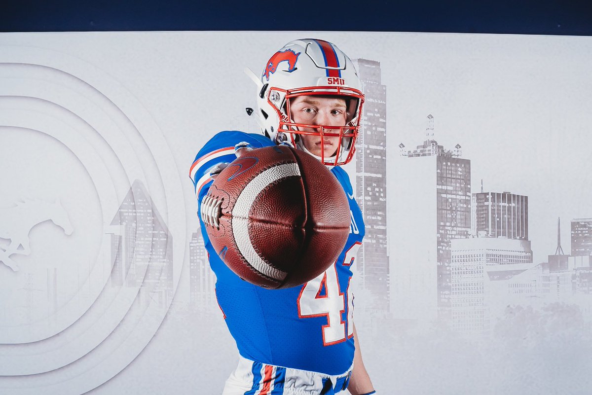 Deuce_Palmer's tweet photo. Excited to announce that I will be continuing my academic and football career at SMU! #PonyUp https://t.co/l5ihTeJmBv