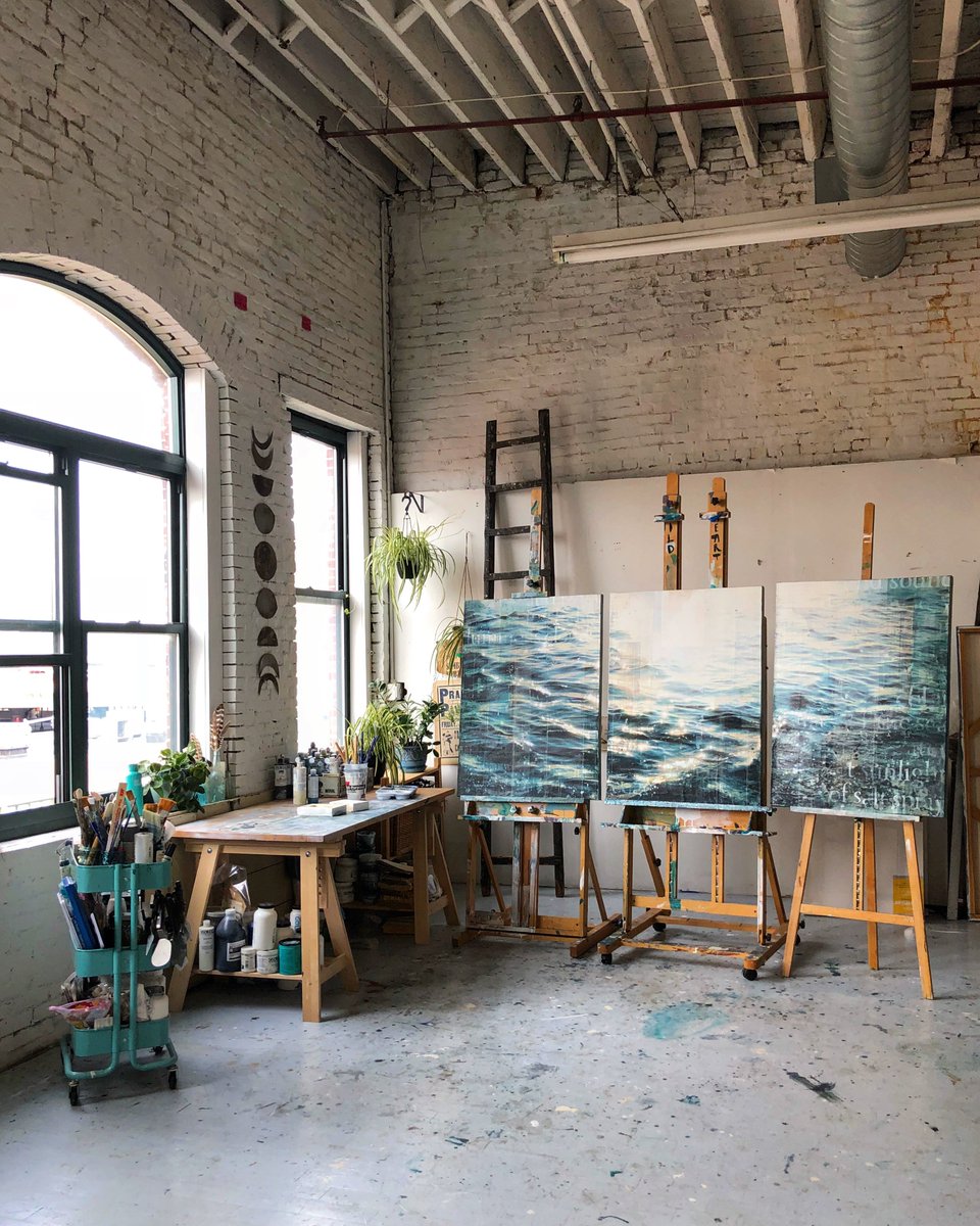 It's <a href="/SoWa_Boston/">SoWa Boston</a> Art Walk weekend! My studio (417 on the 4th floor) and 80+ others will be open from 11am-5pm May 4 &amp; 5 at @SowaArtistGuild. I have several new coastal paintings including "Sea Change" (90"x40" triptych). Hope you’ll stop by! #bosarts