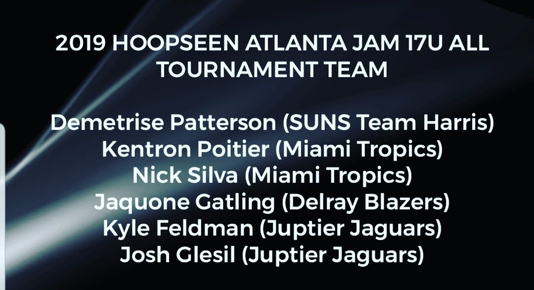 Congratulations to all tournament teams kids from South Florida at 2019 Hoopseen Atlanta Jam 17u.