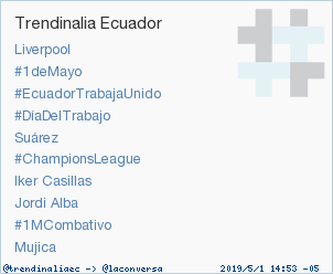 'Jordi Alba' acaba de convertirse en TT ocupando la 8ª posición en Ecuador. Más en trendinalia.com/twitter-trendi… #trndnl