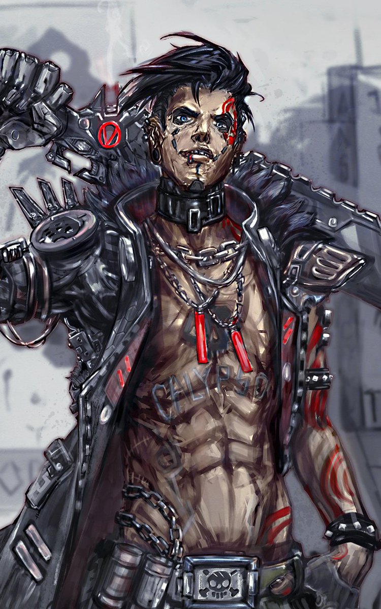 Reddokkaebe's tweet image. Troy Calypso
Because I'm now extra hyped for the game after that trailer!
#Borderlands3 #Borderlands #TroyCalypso #Fanart #RedDokkaebeArt