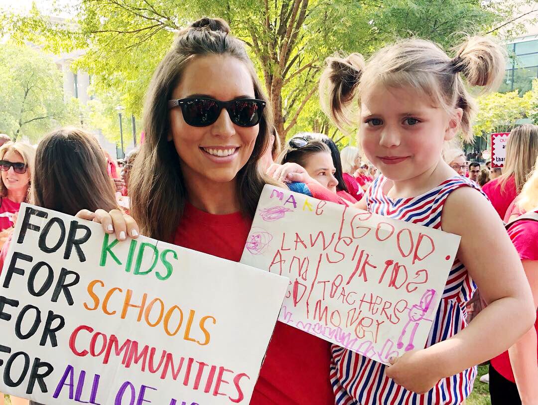 I marched today because all children deserve better — better access to school nurses and counselors, better funding for small class sizes, and better paid and incentivized teachers.  #NCAEStrong #inthistogether #itspersonal #RedForEd #AllOutMay1