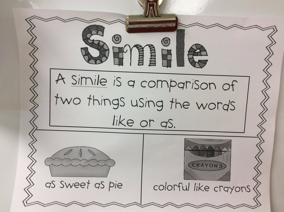 LaPorte_EES's tweet photo. Today students learned what a #similie is and what it is used for. We looked at various forms of pop culture and realized similes are used everywhere. Tomorrow we will continue to work with similes. https://t.co/k9Hge0QDgH
