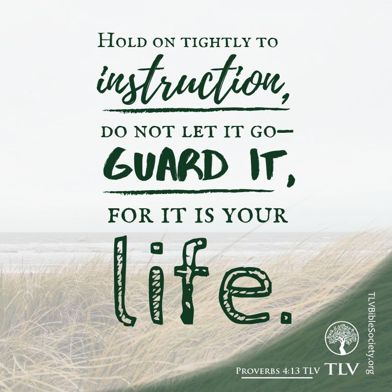 TLVBible's tweet photo. Hold on tightly to instruction,
do not let it go— guard it,
for it is your life.
Proverbs 4:13 TLV
#TLVBible #TLVverseoftheday
#DontConformTransform #HoldOn https://t.co/OmXjXUrMcF
