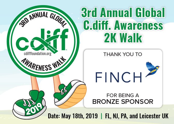 cdiffFoundation's tweet image. C Diff Foundation thanks @finch_tx 
For Beimg a Bronze Sponsor Of t/ 3rd Annual Global C.diff #Awareness 2K Walks #CdiffWalk2019 May 18th #NJ
#PA #FL 5/17 in UK. For Information &amp;amp; to Register Visit cdifffoundation.org 
#healthcare #microbiome #AntibioticResistance #guthealth