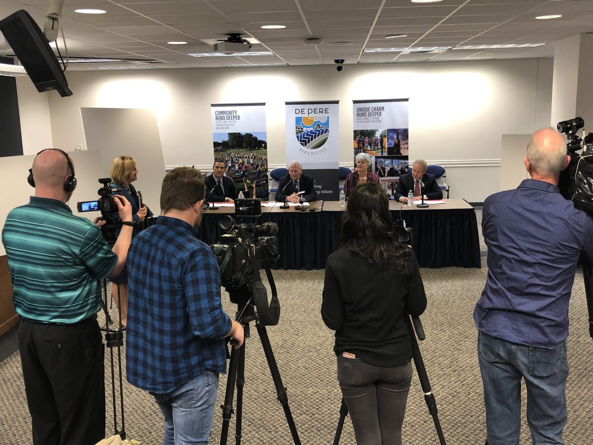 Jim &amp; Miriam Mulva announced to <a href="/DePere/">City of De Pere</a>, <a href="/browncountywi/">Brown County</a> &amp; #Wisconsin reps &amp; community leaders early details of a $50M gift to their hometown of #DePere w/Mulva Cultural Center, created by <a href="/SOM_Design/">Skidmore, Owings & Merrill</a>. We are proud to help share this story with the world. mulvaculturalcenter.com