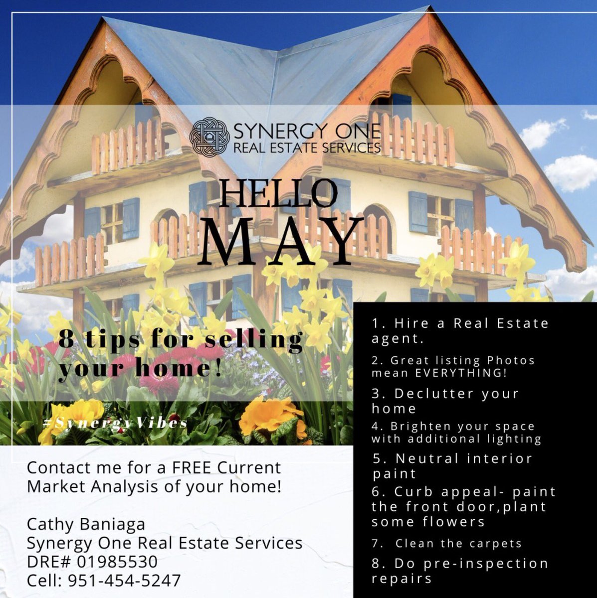 baniaga_cathy's tweet photo. Hello! Spring is in full swing! Which means its home buying season!🏡 If you or someone you know is looking to Buy, sell or invest in Real Estate please contact me or share my contact information! https://t.co/L7QDBSsCrz
