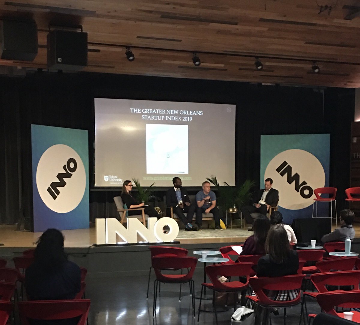 ceaiv's tweet photo. Great panel this afternoon @INNOconfus discussing The Greater New Orleans Startup Index Report (soon to be released) presented by Tulane’s Lepage Center @LepageCenter #INNO19 #INNOconf https://t.co/dWh7aS2NLQ