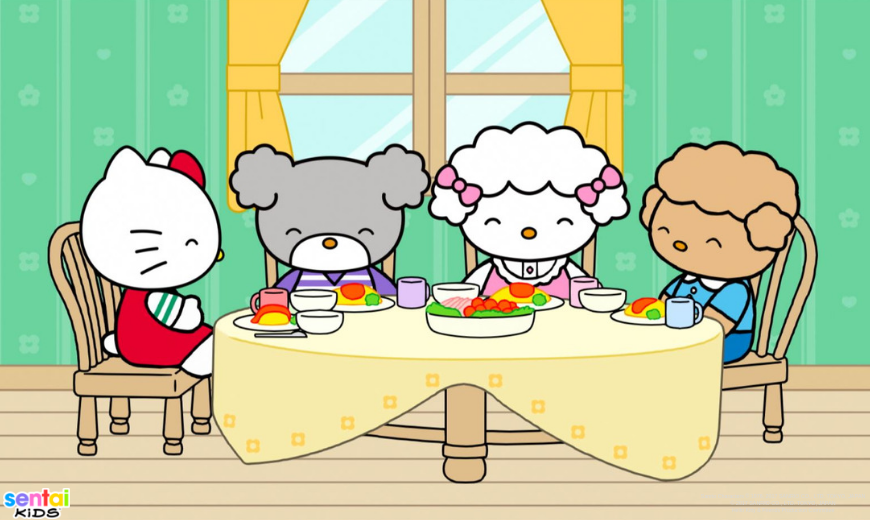 Sharing a good meal with friends makes things more fun! #friendship

via Hello Kitty &amp; Friends - Let's Learn Together: bit.ly/2DbFKXC