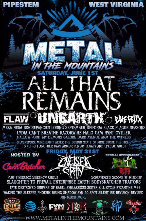 Hallow_Point's tweet photo. One month from today we’ll be hitting the stage at @MITMWV In West Virginia with this killer lineup! 

Who’s ready to join us for a full weekend of heavy?!

#Metal #ATR #Unearth #ChelseaGrin #Metalcore #HallowPoint #Discrepancies #WestVirginia https://t.co/vF2cyHVtoR