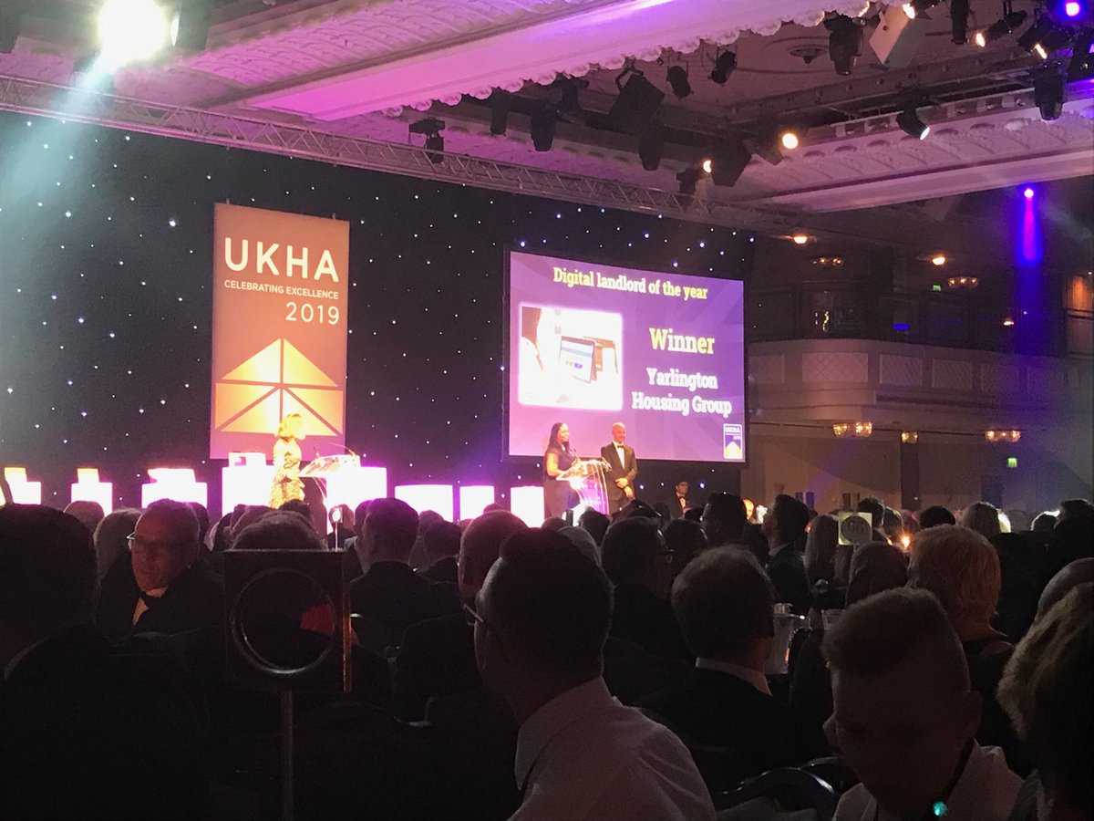 ⁦<a href="/yarlingtonhg/">Yarlington Housing</a>⁩ Digital Landlord of the year. #UKHA2019   Well done team!