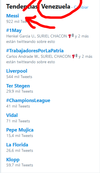 NeHoMaR's tweet photo. De LO QUE MÁS SE HABLA en la destruida Venezuela es de ... Messi. #VamosBien

Tengo que apurarme a tuitear esto porque ya me tocan las 6 horas #SinLuz del día, ya saben, los APAGONES de los que ya nadie habla!

#OperaciónLibertad #VamosConTodo https://t.co/6z2OulUs6U