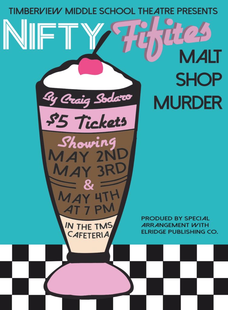 Tomorrow is opening night! Come travel back to the 1950s with our 7th and 8th grade spring show this weekend at TMS!