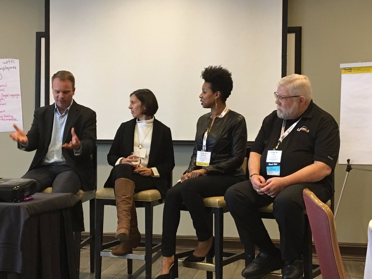SarahZipse's tweet photo. Panel discussion ( @Petco @uhaul  and @FBHS_News) on engaging with deskless employees is a challenge for many organizations. #ALI_IC  conference has us brainstorming. What ideas do you have? https://t.co/uRb7B6R7bG