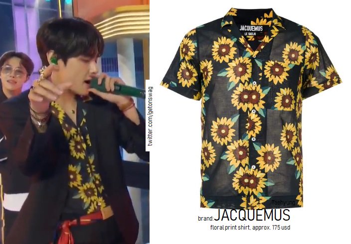 Beyond The Style Alex On Twitter Taehyung 190502 Kst Bbmas Bts V Billboard Music Awards Jacquemus Floral Print Shirt