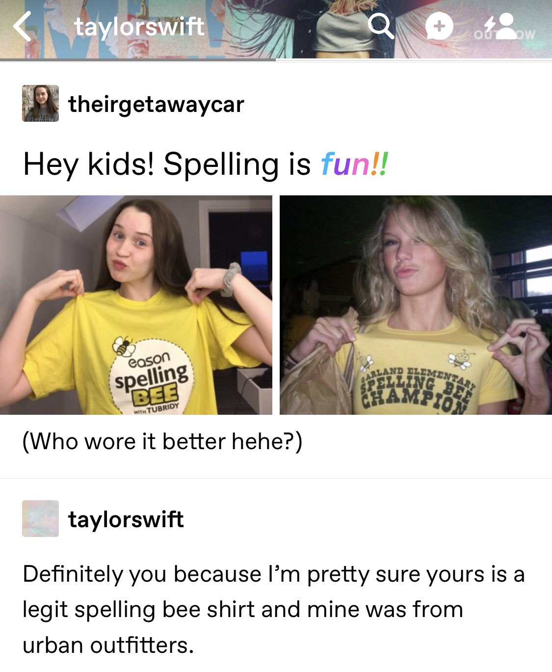 Hey Kids, Spelling is Fun! - Taylor Swift - T-Shirt