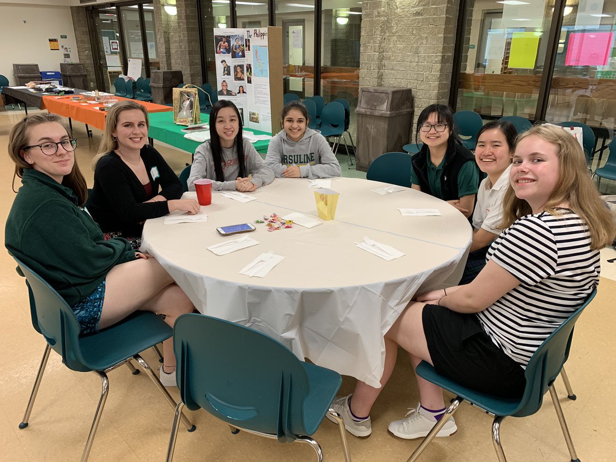 UrsulineLions's tweet photo. Our Asian American Heritage Celebration coordinated by UA’s Harmony is off to a great start! Many homemade specialties like Lumpia Shanghai and Japanese Chahan to eat and fun surprises in store tonight! #UACommunity 💛🦁💚 https://t.co/12zd4DUrVQ