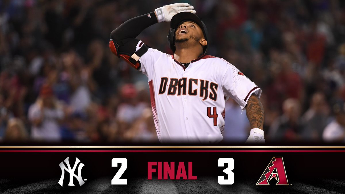 Dbacks's tweet photo. 2 straight wins over the Yankees at home. Sound familiar? #RattleOn https://t.co/TngZmUSUbh