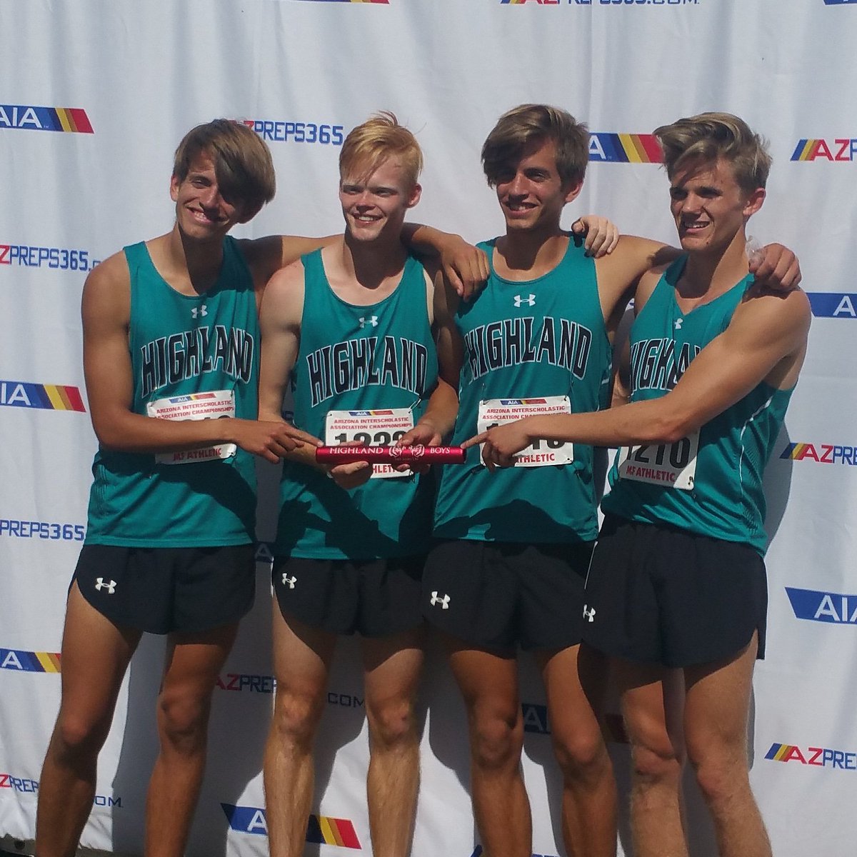 HighlandHawksXC's tweet photo. Congrats to these guys breaking the AZ State 4x800 record, the School Record, State Champs.
https://t.co/9vQ7M2vlXa 1:58, Saunders 1:57, https://t.co/fb3rNHXw6C 1:55, Daschbach 1:50. 
7 min. 42 seconds
@Mr_RNeal 
@Highland_Hawks 
@Montygumster 
@ https://t.co/u51C2c8Y0L