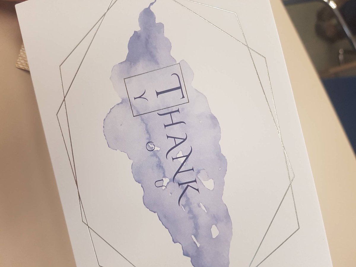 MKT2090's tweet image. The art of a handwritten thank you note is so beautiful. Thanks to the #techforteaching team at @TLConestoga for this one.