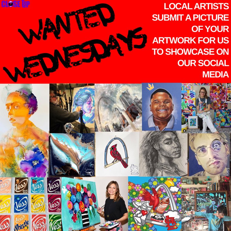 closeuptv_'s tweet photo. We want to play a part in helping promote St. Louis local businesses and artists. Please share! #CloseUpTv #STL #StlLocalBusiness #StlArtwork https://t.co/tBGnXNlNKM