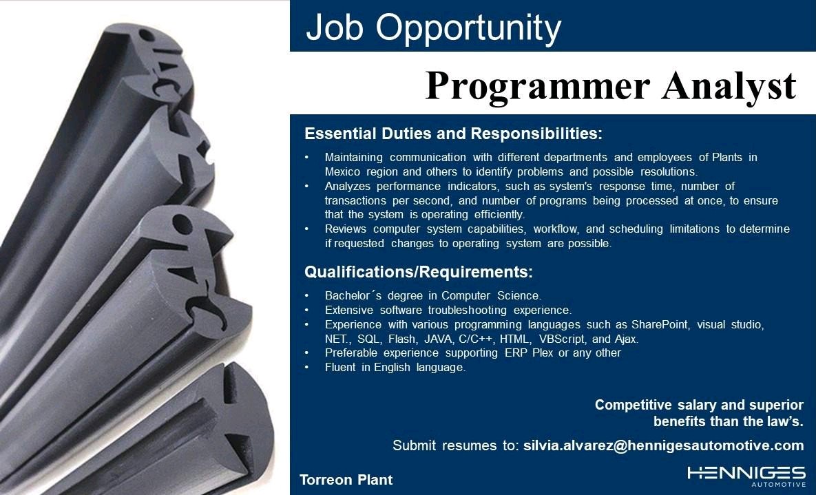 utldurango's tweet image. #JobOpportunity #ProgrammerAnalyst