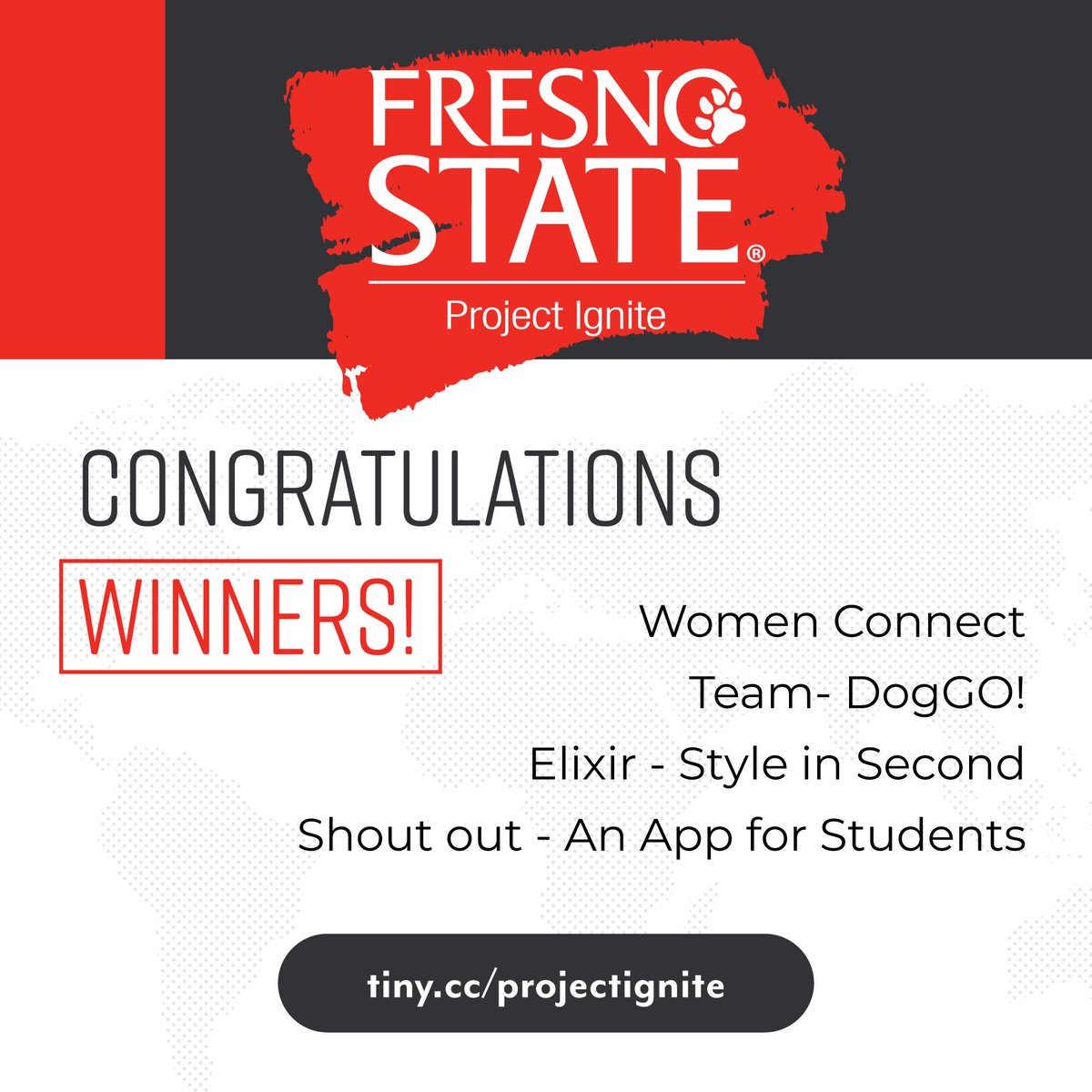 *Drumroll* 

The results are in! Our four winners that will receive $3k each to develop their projects over the summer are: 

Women Connect
DogGO!
Elixir- Style in Seconds 
Shout out- An app for students. 

Check out our website to see what they're all about! 

#projectignite19