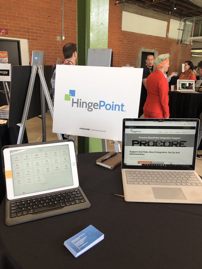 HingePointWay's tweet photo. @procoretech #ProcorePartnerSummit getting going. Great day. Talking #integration @MicrosoftTeams @SharePoint https://t.co/Cg1xaudpec